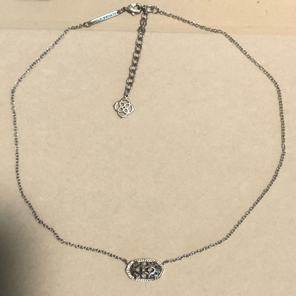 Kendra Scott silver filigree necklace